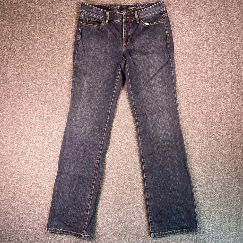 LOFT Original Boot Jeans Dark Wash Womens 6 Rodeo Western Stretch Denim Fit31x33